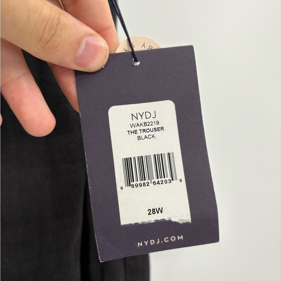 NYDJ Black Linen Lift Technology Flowy Classic Trouser Stretch Pants 28W 49 - Picture 4 of 14